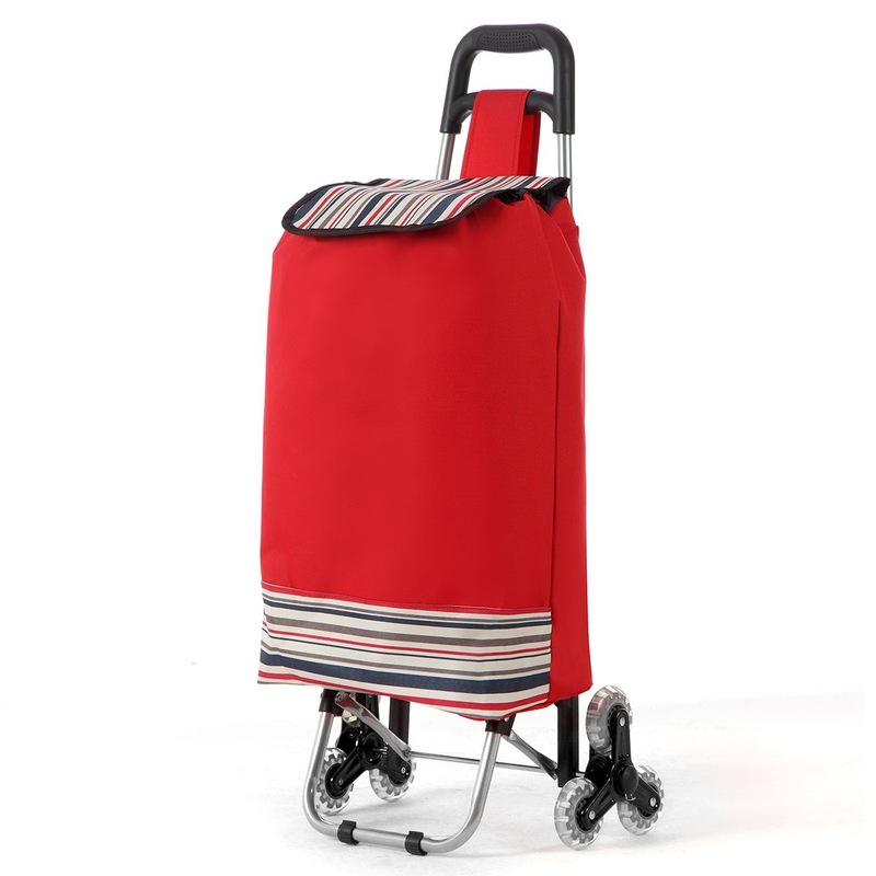Buy Portable Shopping Utility Cart Trolley w/ Wheels and Bag Red MyDeal