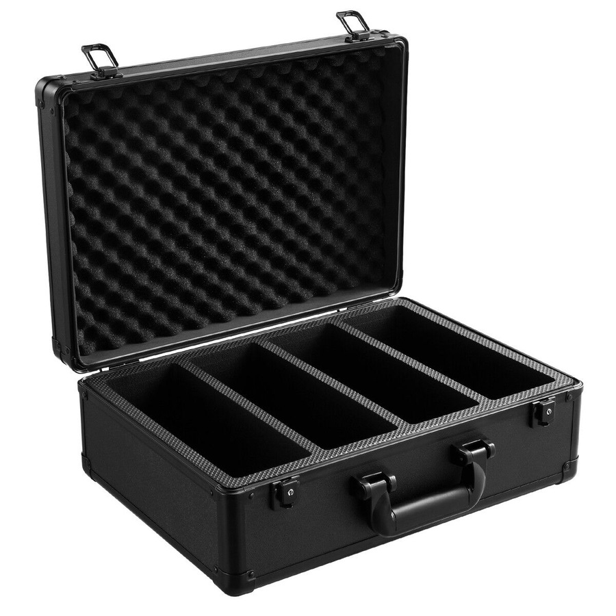 Trading Card Storage Box Graded Hard Case Top Loaders PSA Slabs Pokemon TCG Game Sports Magic Deck Collector Holder Organiser Lockable Aluminum Alloy