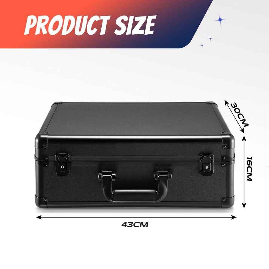 Trading Card Storage Box Graded Hard Case Top Loaders PSA Slabs Pokemon TCG Game Sports Magic Deck Collector Holder Organiser Lockable Aluminum Alloy