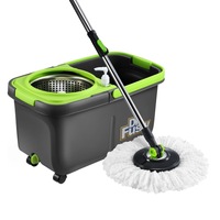 Stainless Steel Microfiber 360 Spin Mop 10L