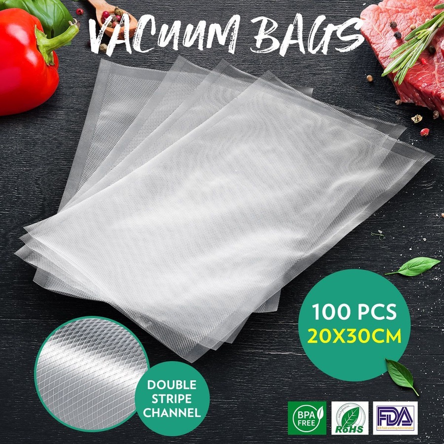 Vacuum Seal Bags Food Storage Vacuum Bags Vacuum Sealer Rolls 20*30cm 100PCS
