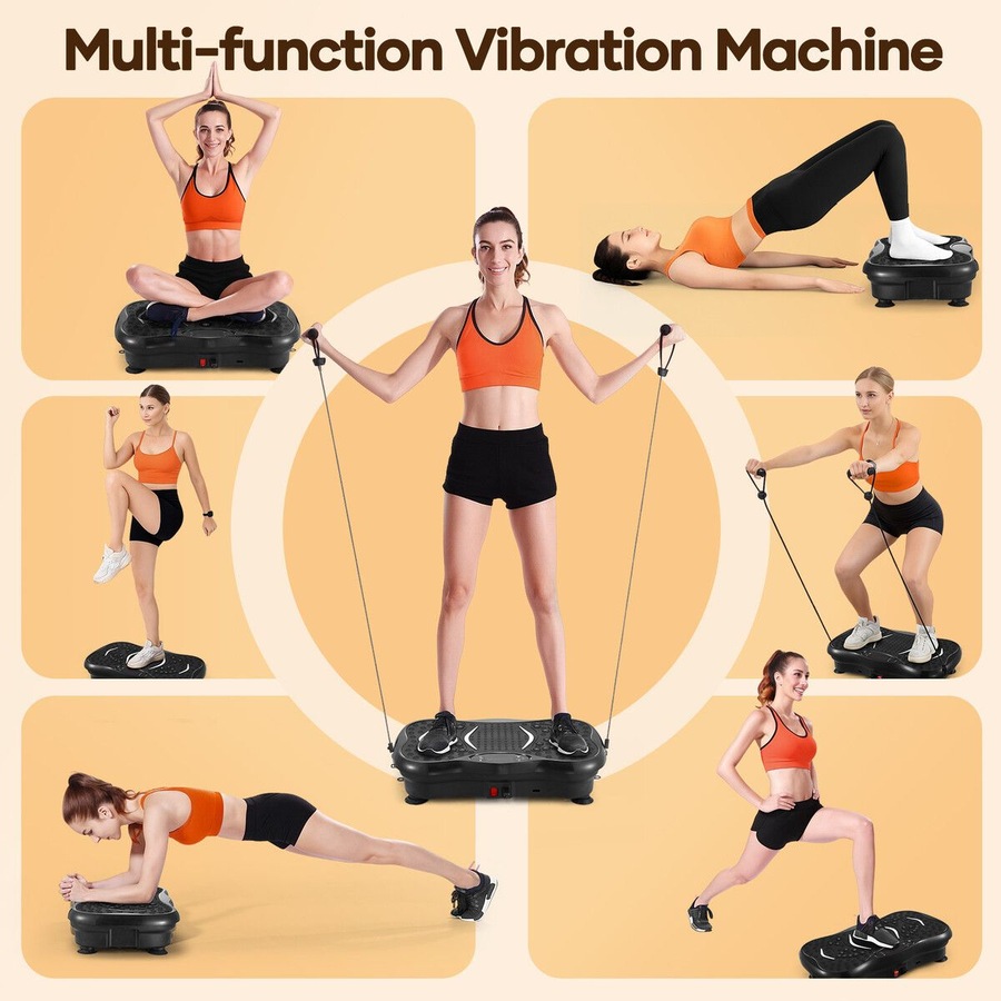Vibration Machine Plate Full Body Workout Vibrating Exercise Fitness Equipment Platform Home Gym Weight Loss Trainer Shaker Board Lymphatic Drainage