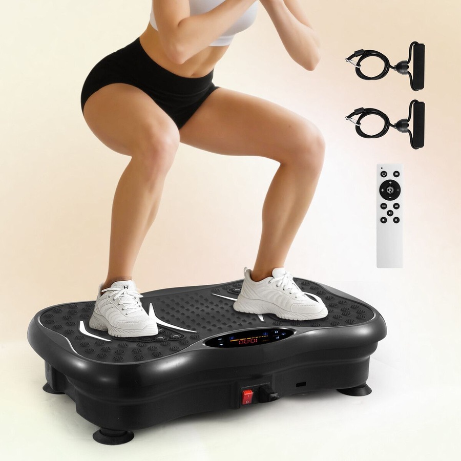 Vibration Machine Plate Full Body Workout Vibrating Exercise Fitness Equipment Platform Home Gym Weight Loss Trainer Shaker Board Lymphatic Drainage