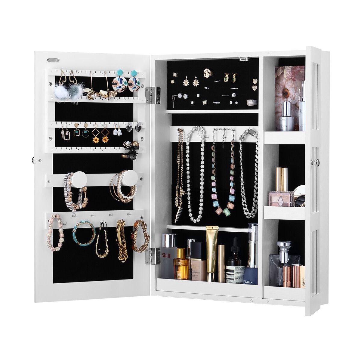 Wall hanging store jewellery organiser