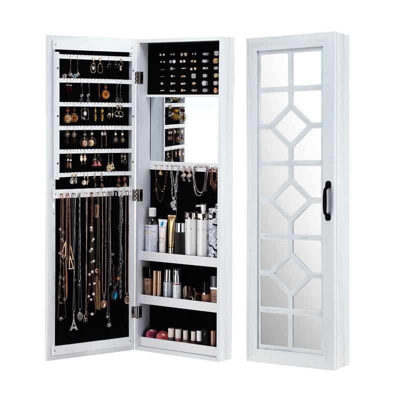 Buy Mirror Jewelry Cabinet Earring Storage Wall Display Online in