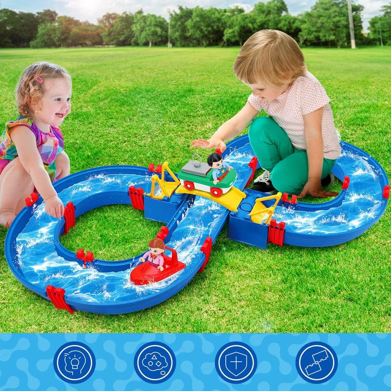 Buy Water Way Toys 50 PCS DIY Play Table Building Blocks Aquaplay Park ...