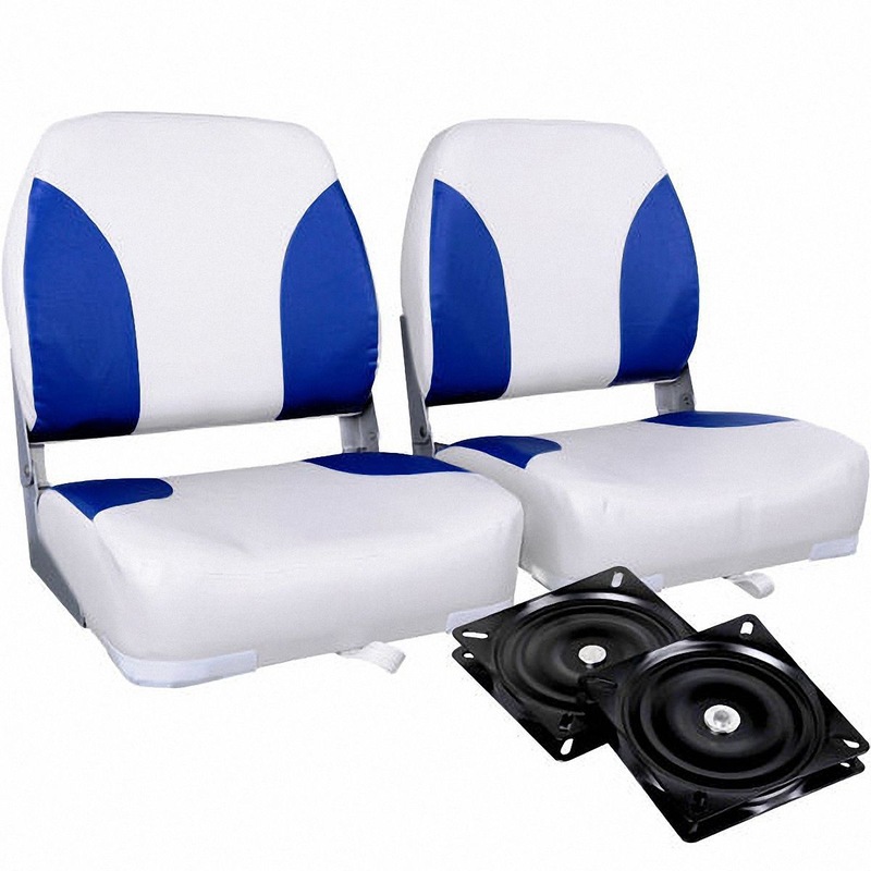 Buy White/Blue Marine Rotating Boat Seat MyDeal