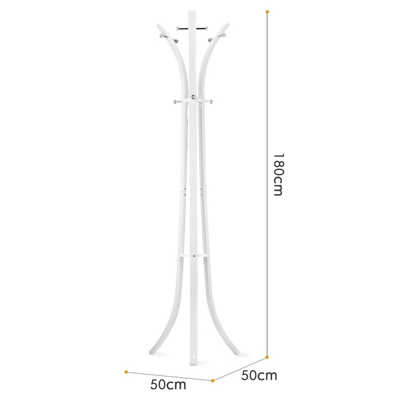 Buy White Metal Coat Tree Hanger Stand Hat Rack Holder Entryway Bedroom