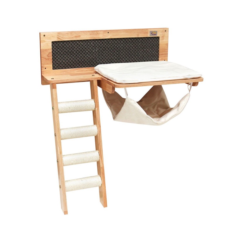 Buy Wood Cat Bed Wall Mounted Climbing Shelf Kitten Scratcher