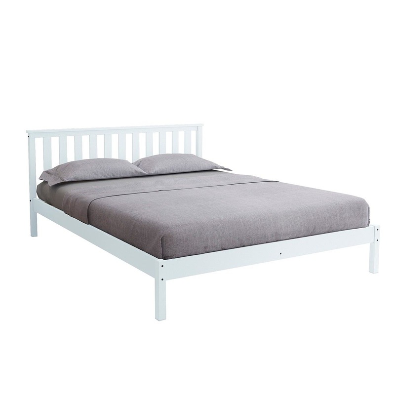 Buy Wooden Bed Frame Double Size Mattress Base Pine Platform Bedroom