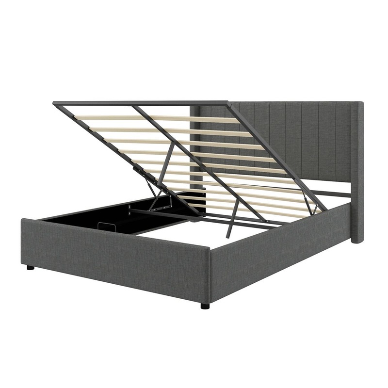 Buy Wooden Bed Frame Queen Size Mattress Base Platform Gas Lift Up