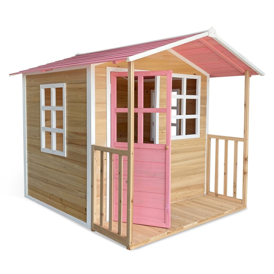 Wooden Cubby House Kids Cottage Outdoor Playhouse Children Game Centre Play Toy