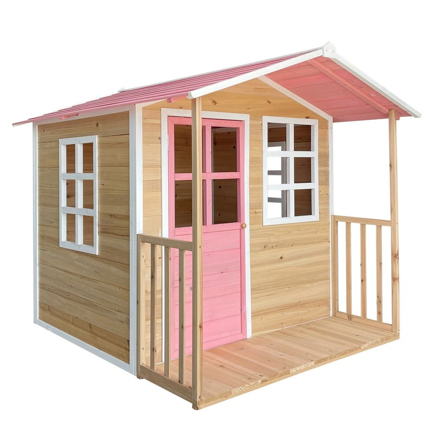 Wooden Cubby House Kids Cottage Outdoor Playhouse Children Game Centre Play Toy