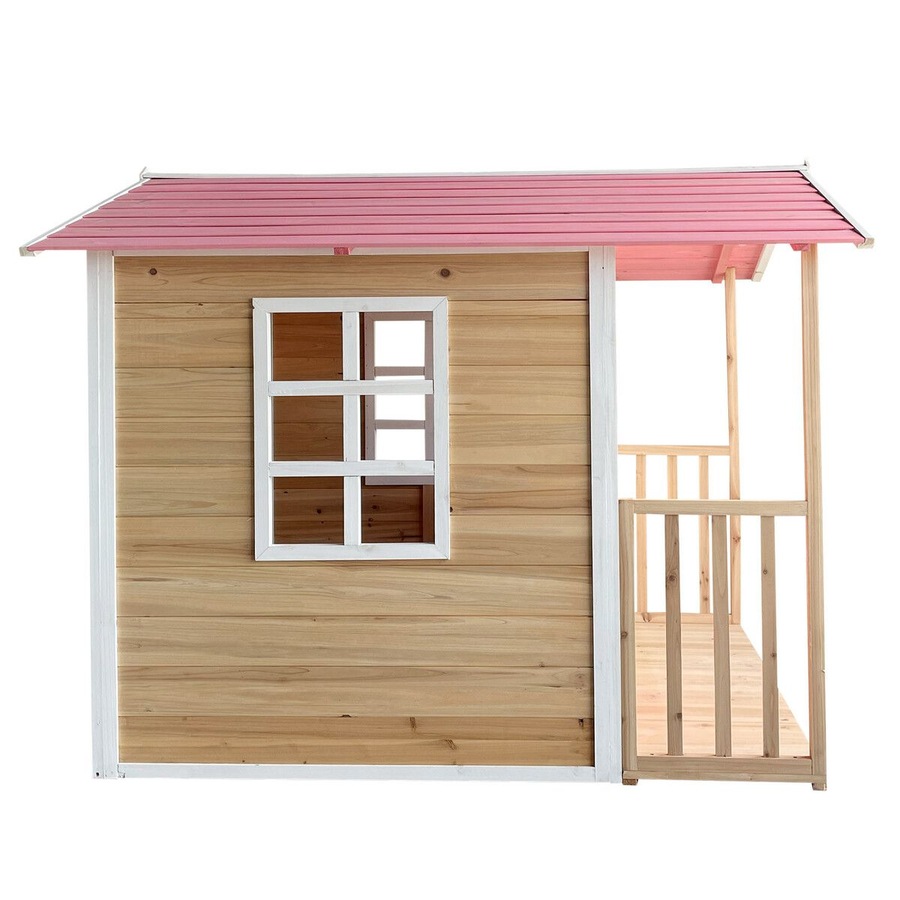 Wooden Cubby House Kids Cottage Outdoor Playhouse Children Game Centre Play Toy