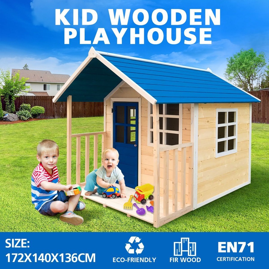 Wooden Kids Cubby House Playhouse