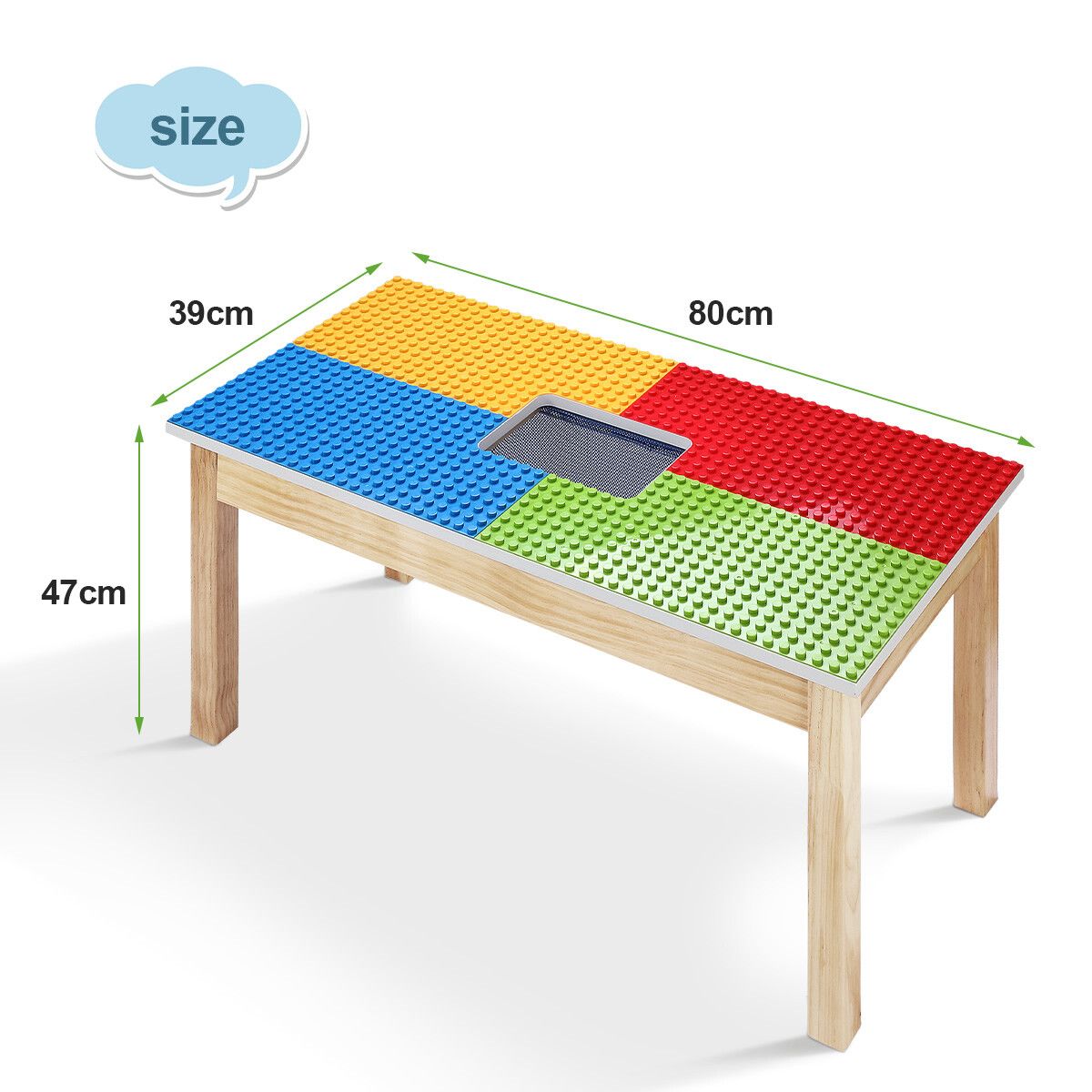 wooden lego table