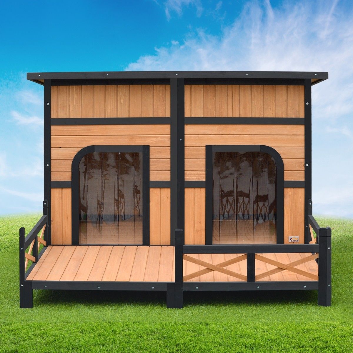 Campa solid best sale wood dog house