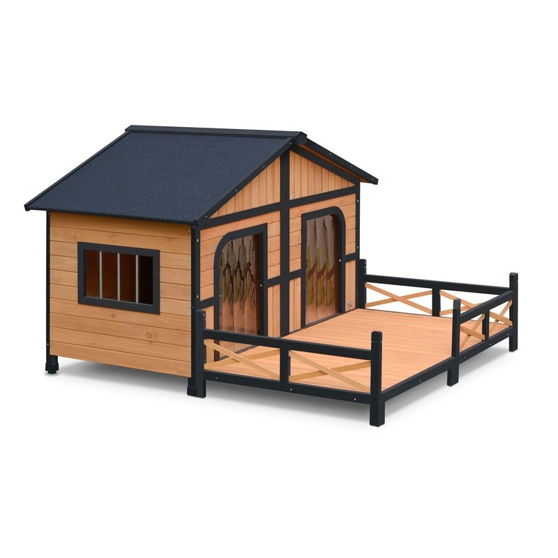 Buy XXL Wooden Dog House Timeber Kennel "A" Shape MyDeal