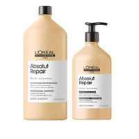 L'Oreal Professional Serie Expert Gold Quinoa Protein Absolut Repair Shampoo 1.5L & Conditioner 750ML Duo Pack