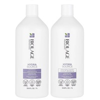 Matrix Biolage Hydrasource Shampoo and Detangling Solution Conditioner Duo Pack - 1L