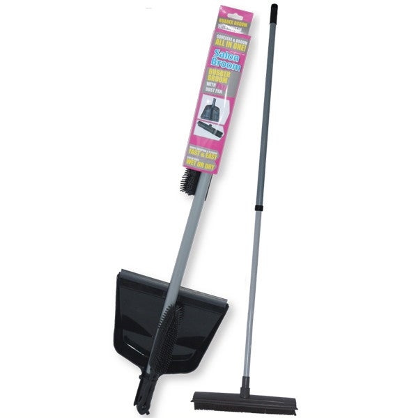 Salon Rubber Height Adjustable Broom