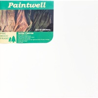 45x45cm(18x18"Inch) 6pcs - Reno Art 340GSM Acrylic Artist Premium Quality Pre-Stretched Canvas Frame Triple Gesso Primed Deep Edge 100% Cotton White Professional Blank Canvases