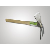 Garden hoe and rake