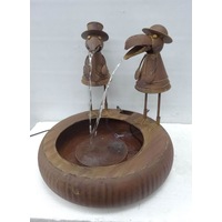 Metal two birds fountains,graceful art for backyard