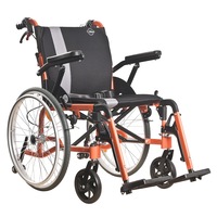 DJMed Self-propelled Wheelchair, Fully-featured, Orange