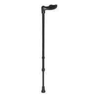Rebotec Fischerstock Walking Stick, Black, Left
