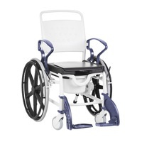 Rebotec Genf - Self Propelled Shower Commode Wheelchair, Blue