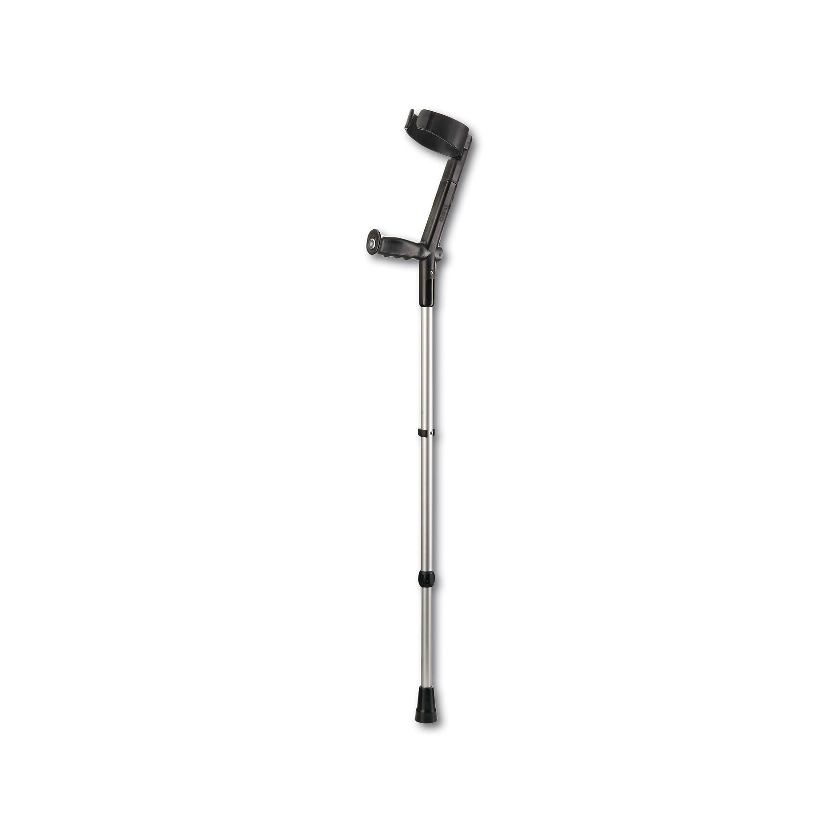 Rebotec Safe-In-Soft - Forearm Crutches with Cuff & Hinge - Black