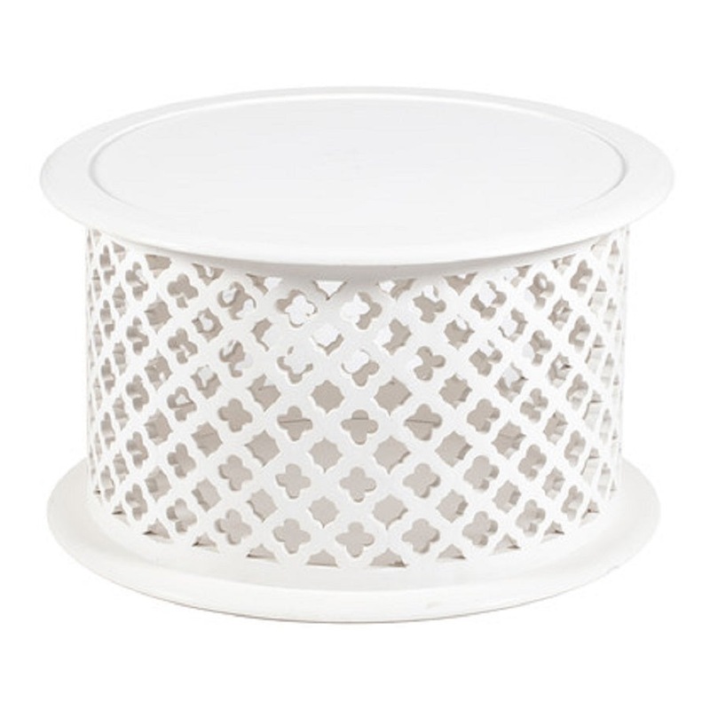 Buy Hamptons Quatrefoil Coffee Table 70x40cm MyDeal