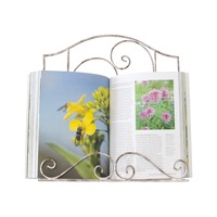 Willow & Silk Kitchen Recipe Book Stand/Holder Heart Shaped Metal 36.8cm White