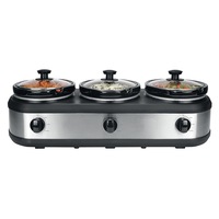 Healthy Choice 3 Pot Slow Cooker Silver