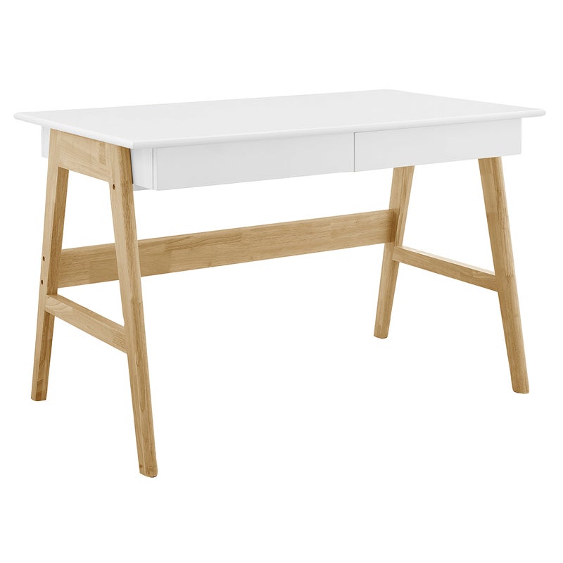 White and clearance timber desk