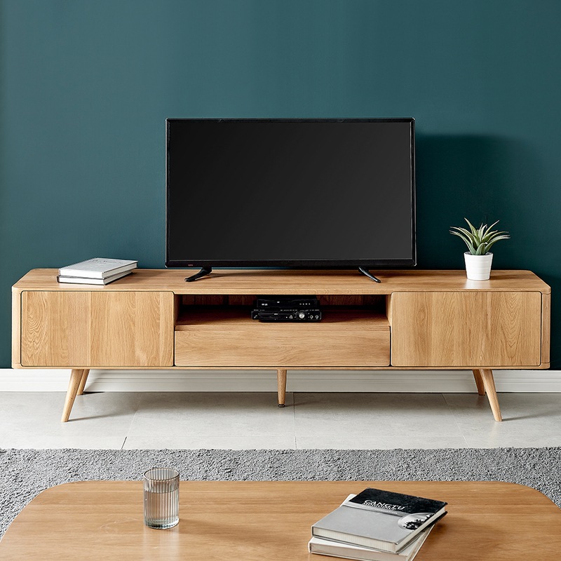 200cm oak deals tv unit