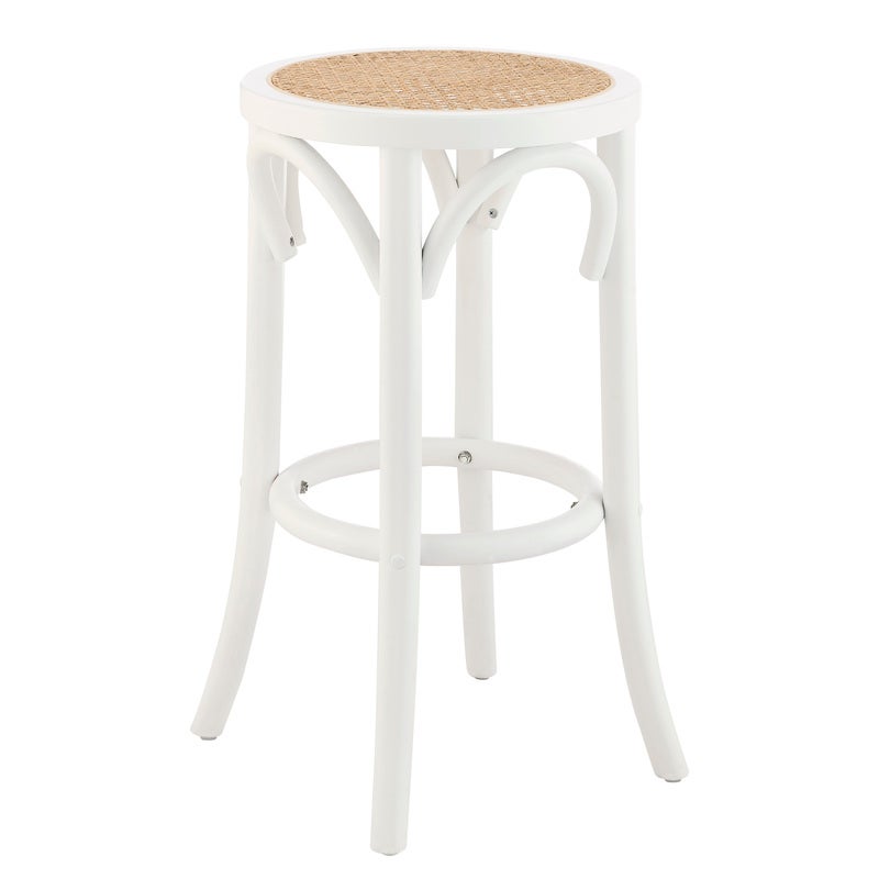 White best sale rattan stools