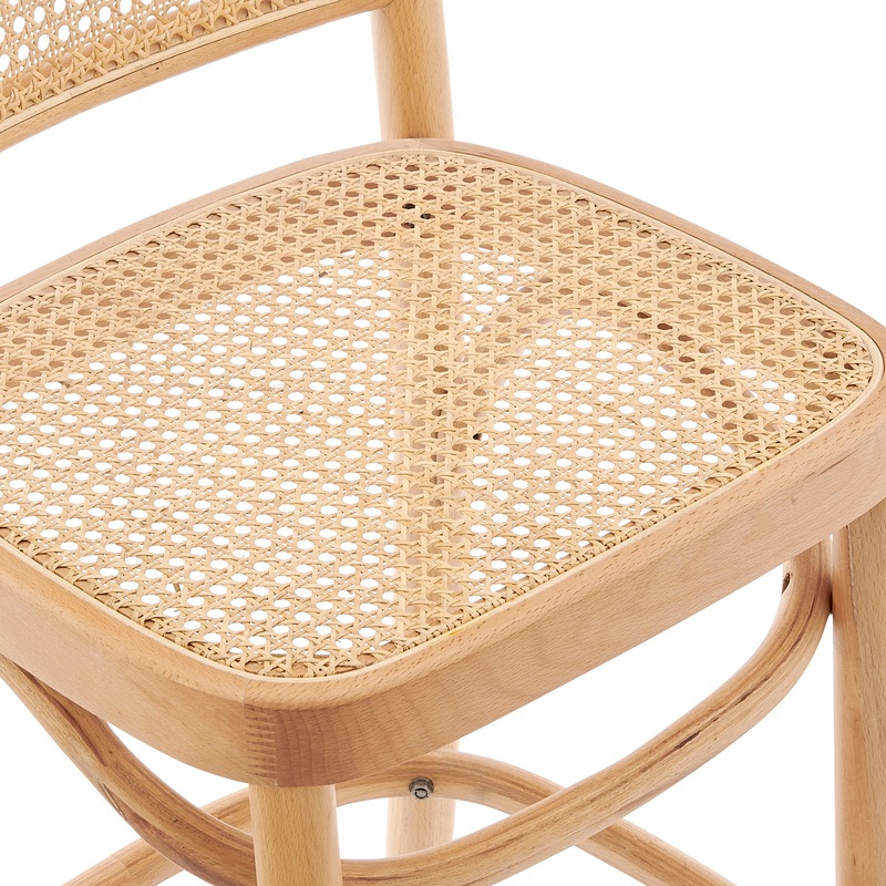 Luca beech wood & rattan 2024 barstool