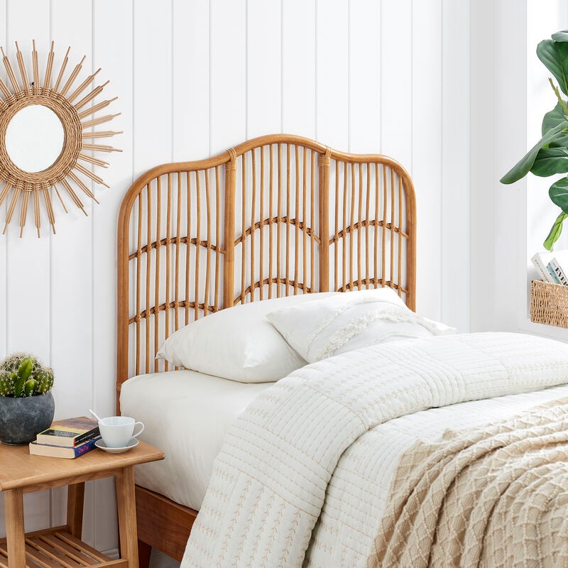 Rattan on sale bedhead single