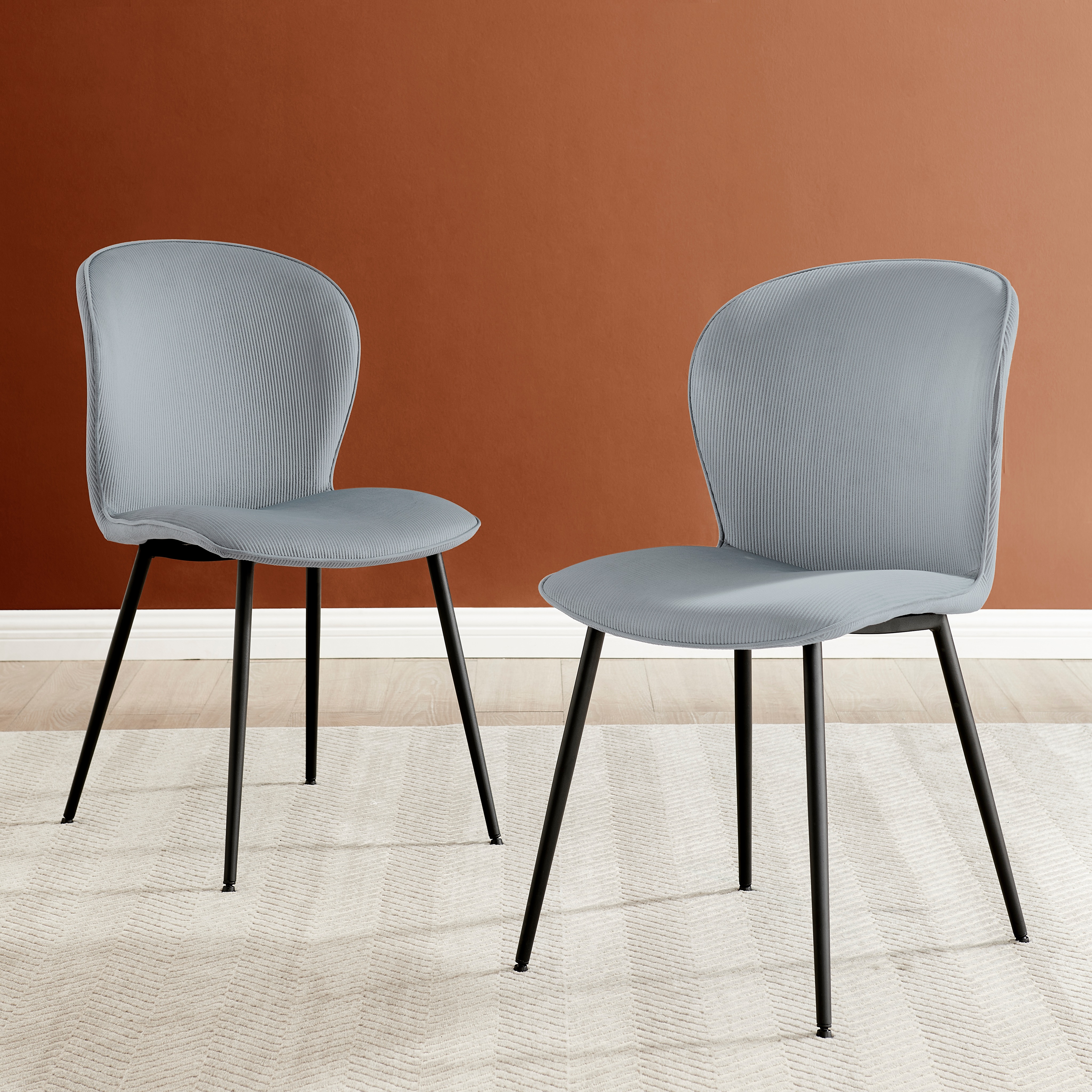 Buy DukeLiving Bailey Velvet Dining Chairs Set of 2 Dark Blue