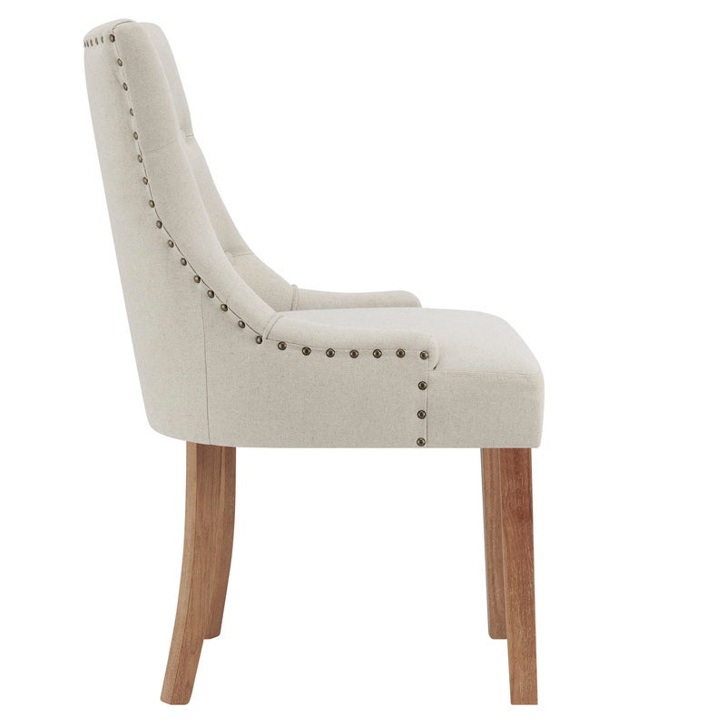 Buy DukeLiving Belle Scoop Back Provincial Upholstered Dining Chairs ...