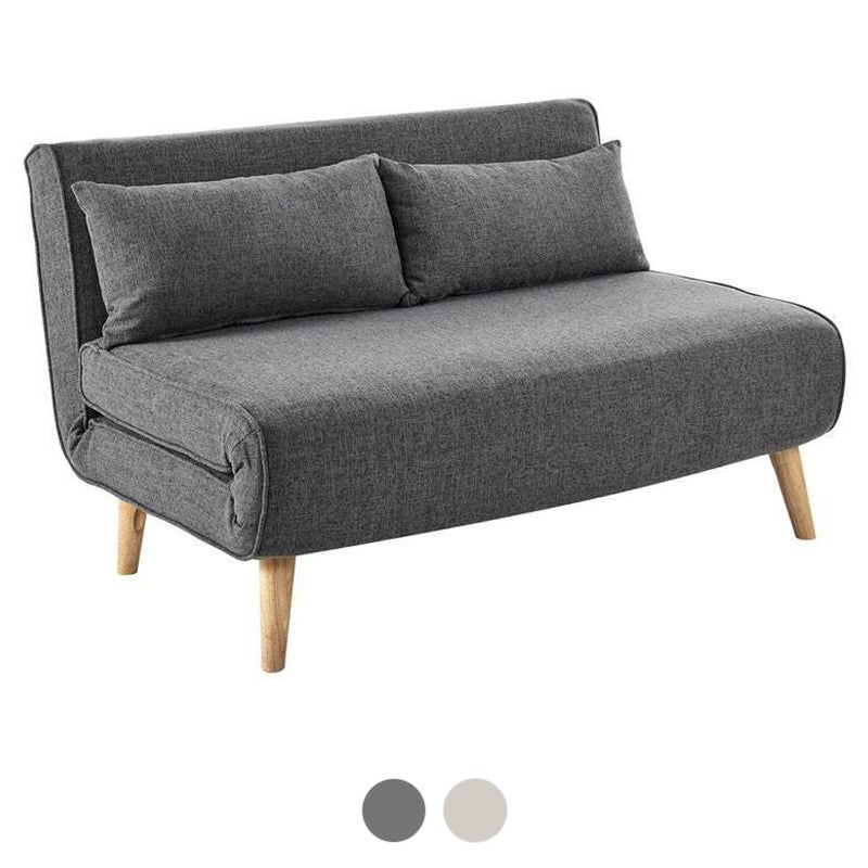 DukeLiving Billy 2 Seater Sofa Bed (Charcoal, Natural)