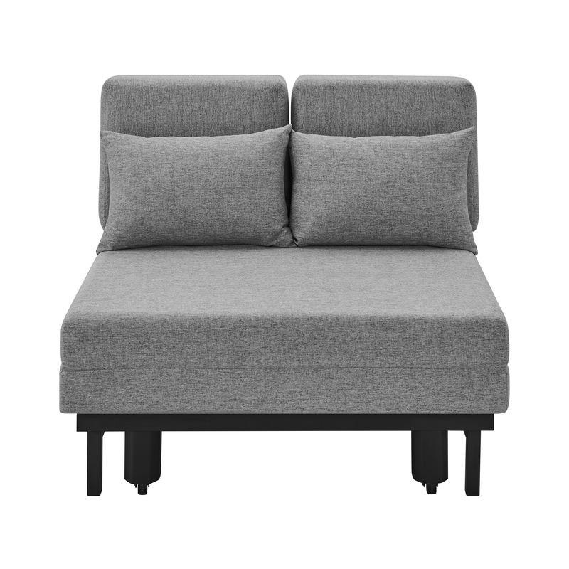 Buy DukeLiving Brandon Upholstered Extendable 2 Seater Sofa Bed (Grey) MyDeal