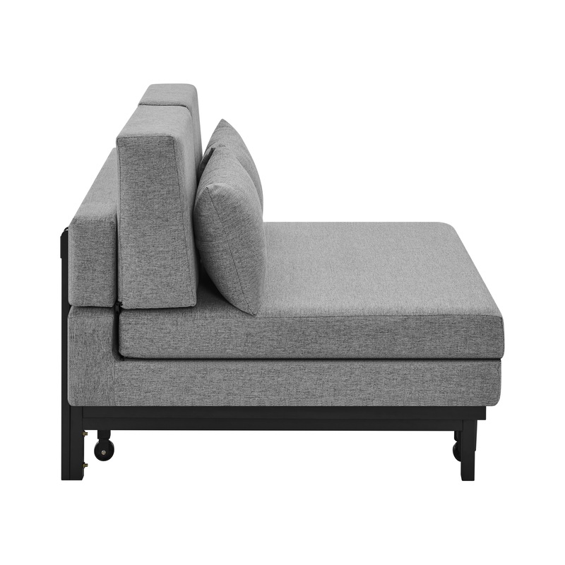 Buy DukeLiving Brandon Upholstered Extendable 2 Seater Sofa Bed (Grey
