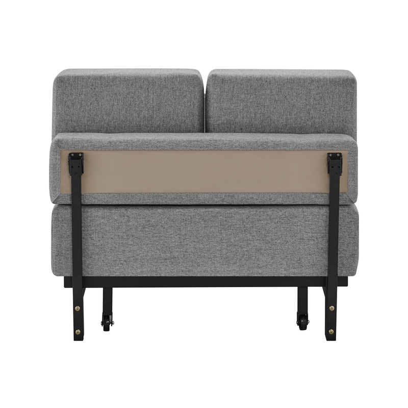 Buy DukeLiving Brandon Upholstered Extendable 2 Seater Sofa Bed (Grey) MyDeal