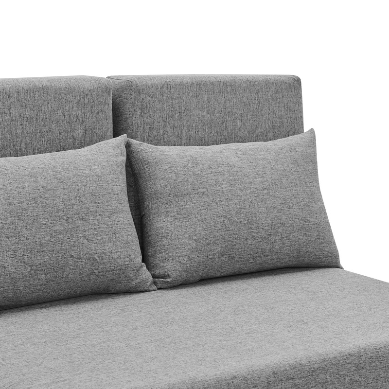 Buy DukeLiving Brandon Upholstered Extendable 2 Seater Sofa Bed (Grey) MyDeal