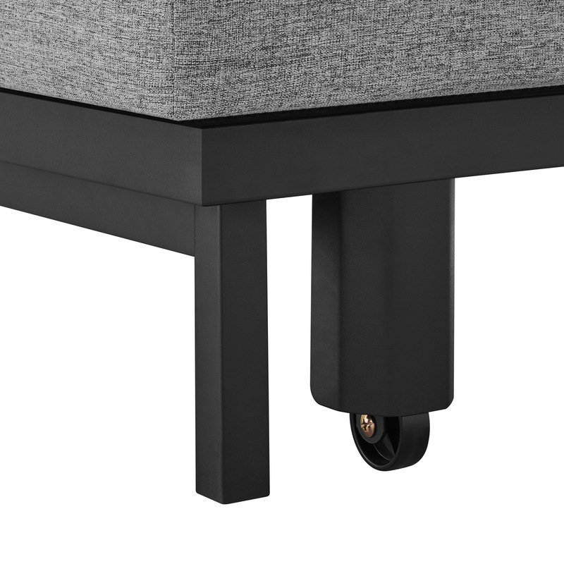 Buy DukeLiving Brandon Upholstered Extendable 2 Seater Sofa Bed (Grey) MyDeal