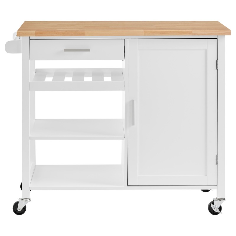 Buy DukeLiving Bronte Kitchen Island Storage Trolley (White) MyDeal