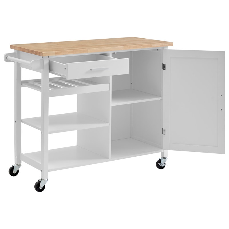 DukeLiving Bronte Kitchen Island Storage Trolley (White) - MyDeal's ...